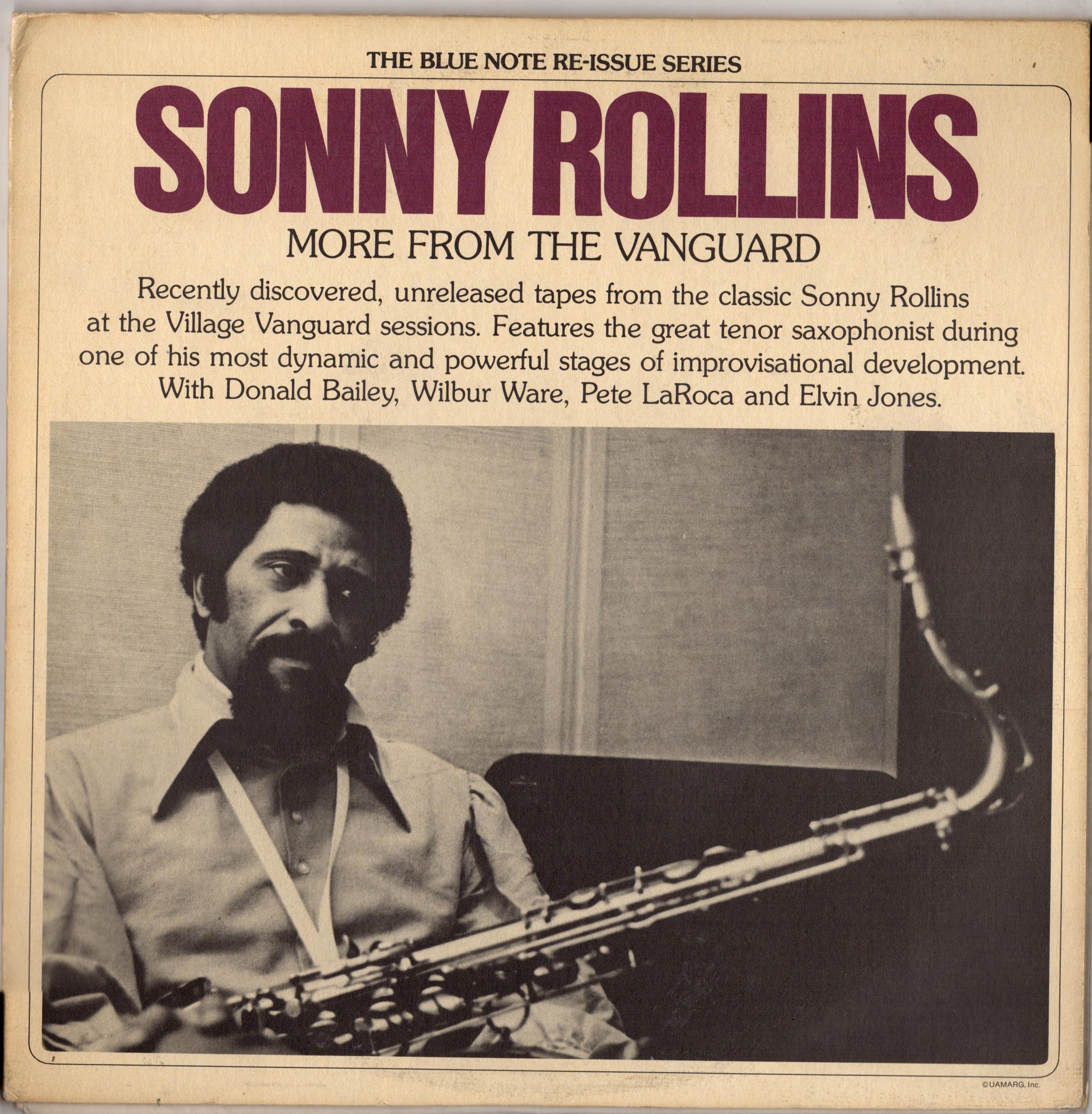 Sonny Rollins More From The Vanguard Blue Note