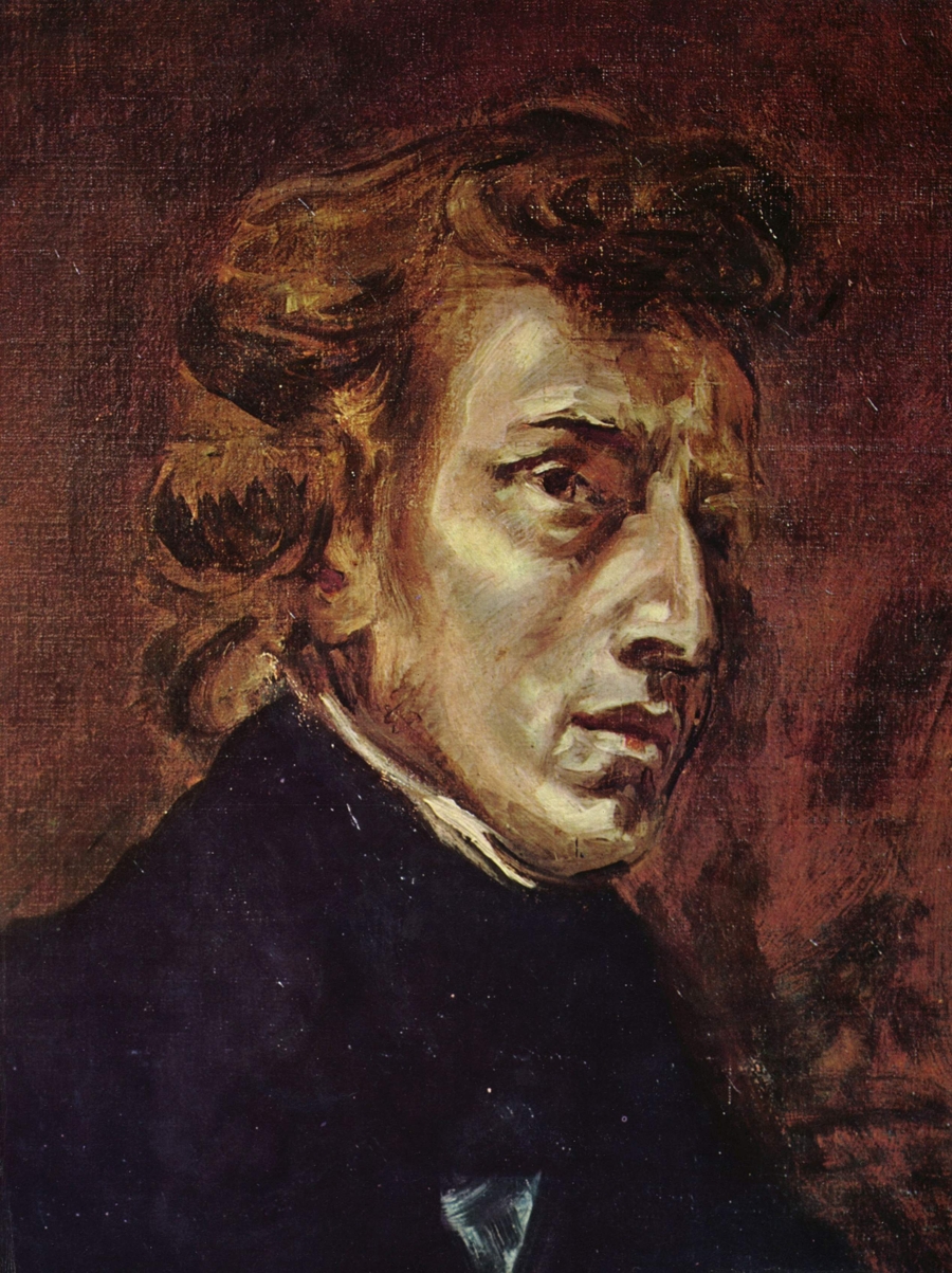 The famous 1838 Portrait of Chopin by Eugene Delacroix