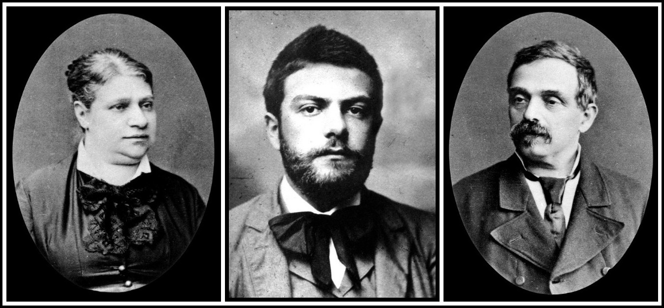 (from l. to r.) Mahler's mother Marie, brother Otto, and father Bernard