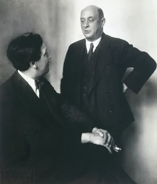 Alban Berg with his teacher in 1914