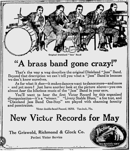 Victor Records Ad For Livery Stable Blues