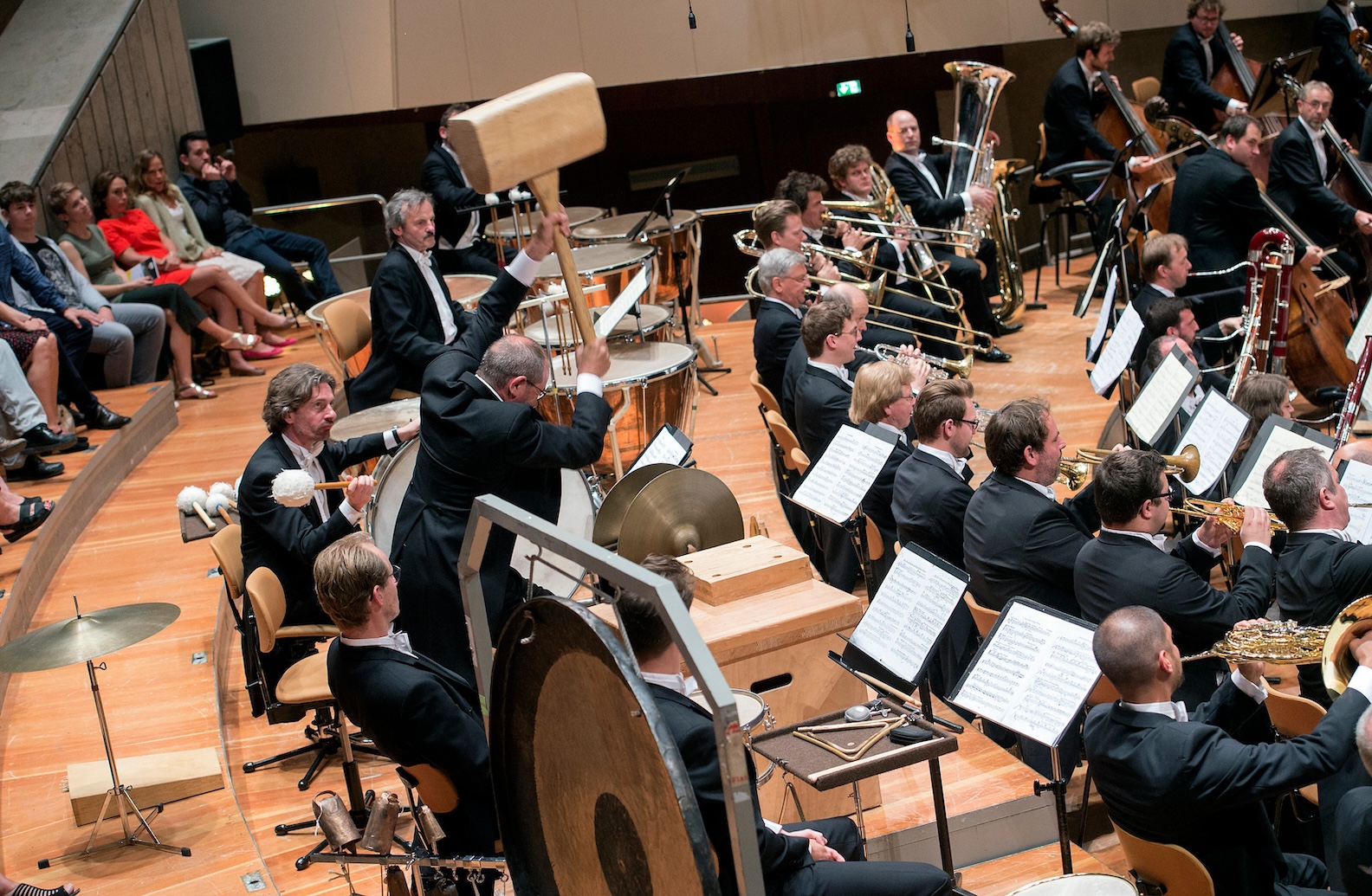 The Berlin Philharmonic's "Hammer", about to be used in a performance conducted by Simon Rattle