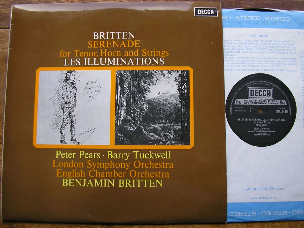 Britten Serenade and Les Illuminations Decca LP