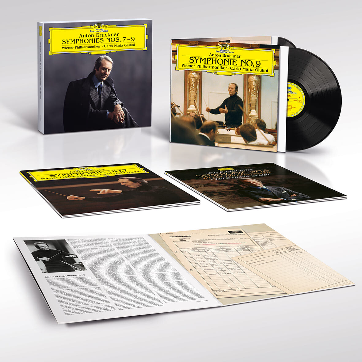 Giulini Bruckner Symphonies 7 - 9 DG box set vinyl reissue
