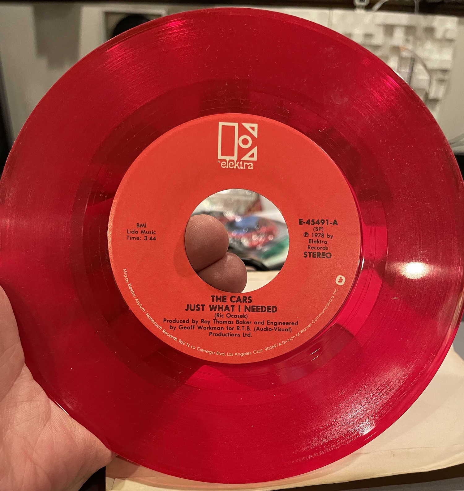Just What I Needed red vinyl 45