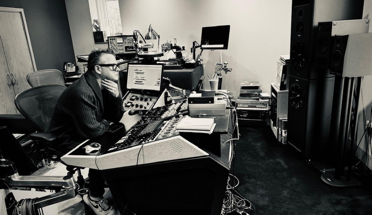 Craig Crane, owner of Analogue October Records, listening to playback at Abbey Road (Photo by Analogue October Records).