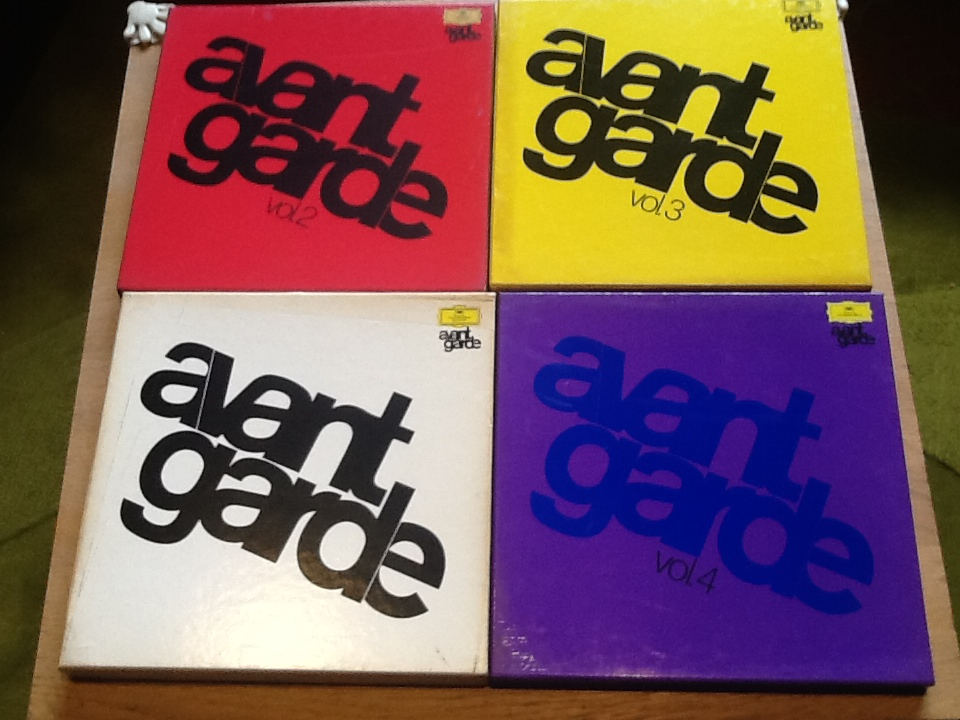 The original 4 multi-LP box sets of Deutsche Grammophon's Avant-garde series, released between 1969 and 1973