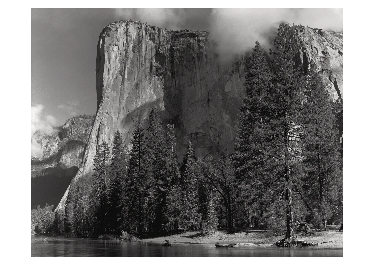 El Capitan photographed by Ansel Adams
