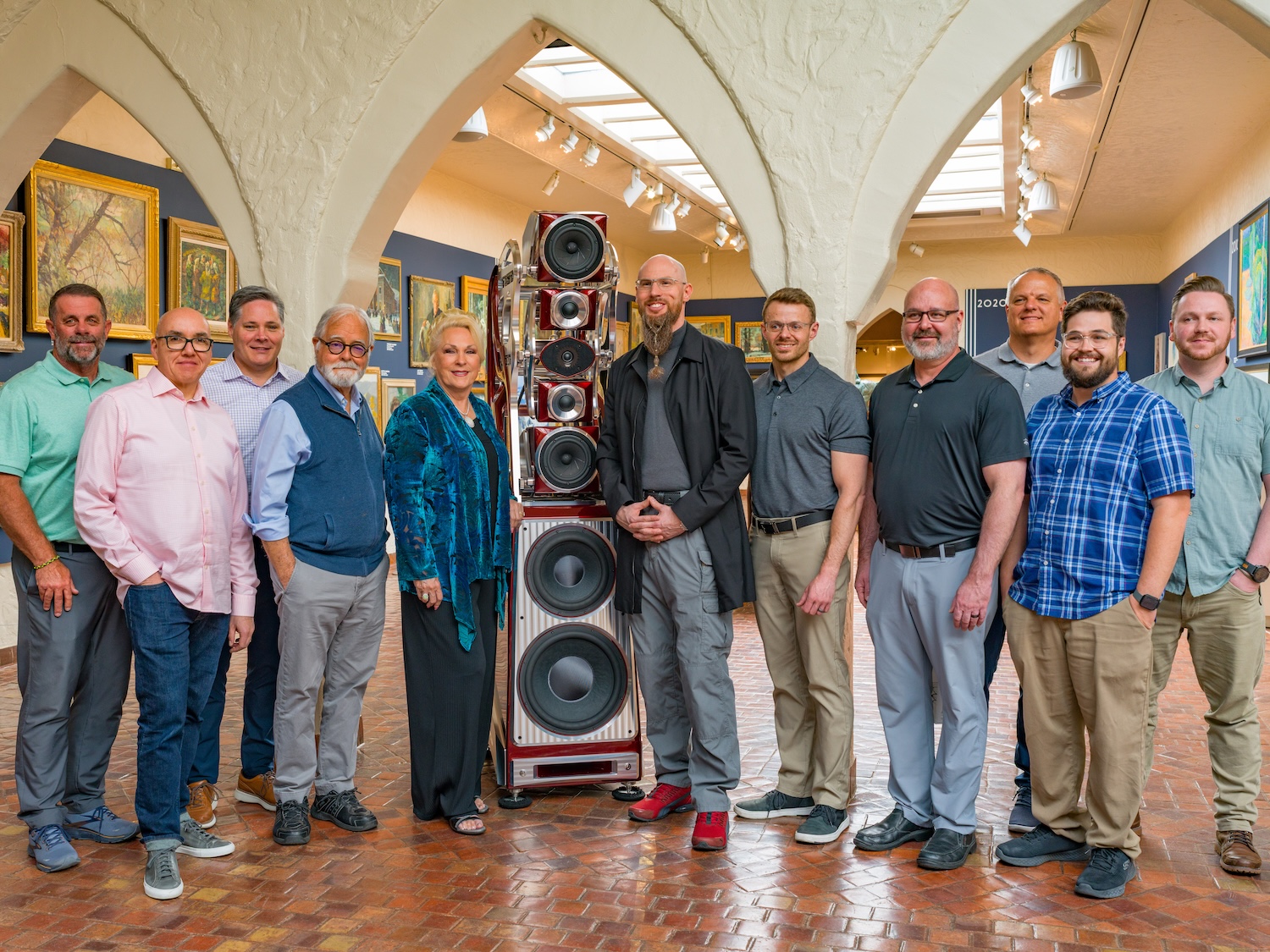 Wilson Audio team with Autobiography Speaker