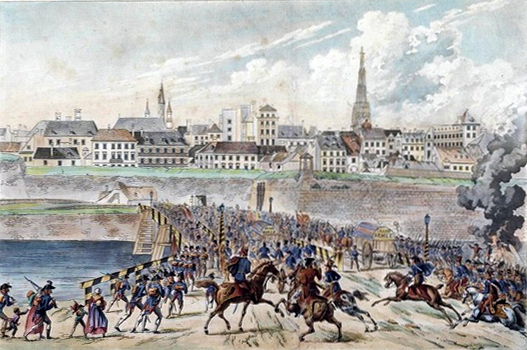 Napoleon's army entering Vienna, 1805