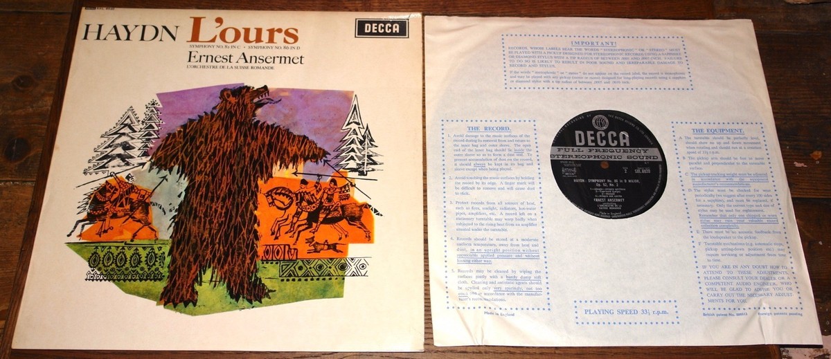 One of Ansermet's series of selected Haydn symphony recordings on Decca