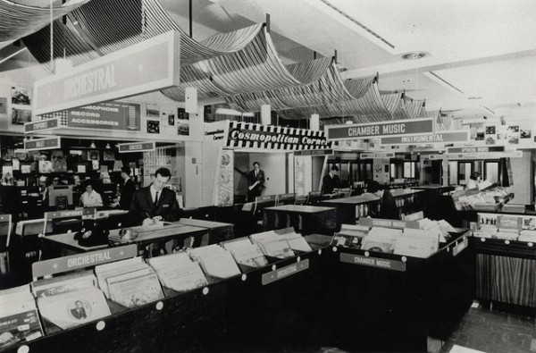 The Classical Department at HMV Records on Oxford Street in the 1960s