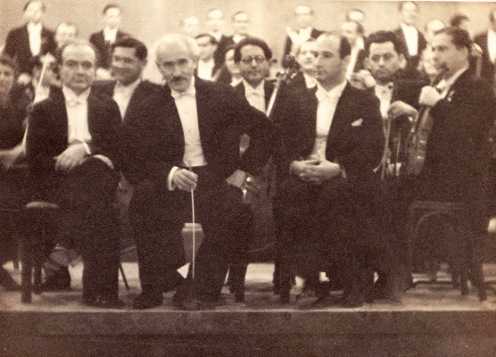 Bronsilaw Huberman, Toscanini, Steinberg with Palestine Symphony Orchestra