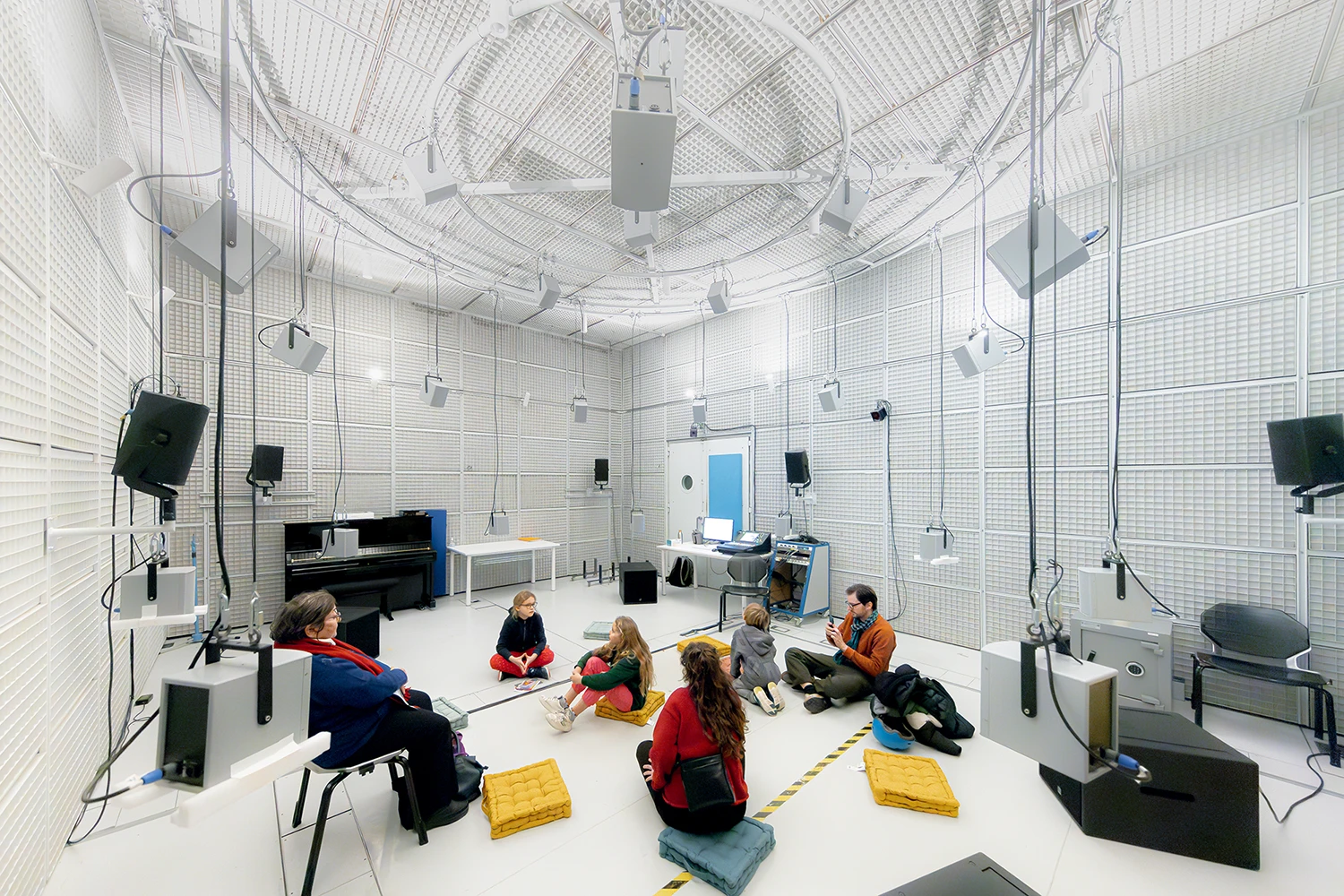 Children discovering Sound at IRCAM Studio 3