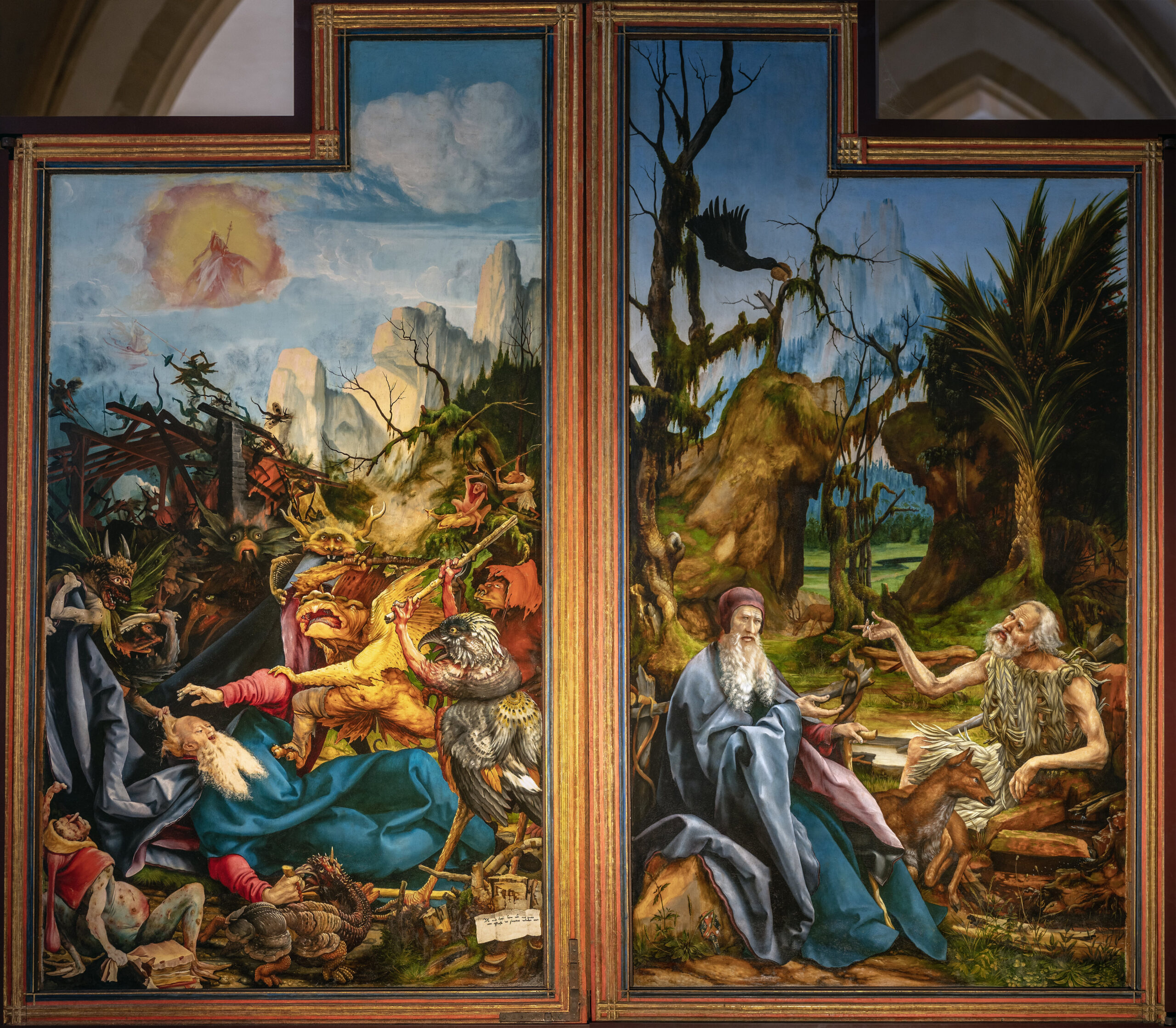 Isenheim altarpiece two St. Anthony panels