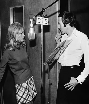 Nancy Sinatra with John Barry during the recording sessions for You OnlyLive Twice