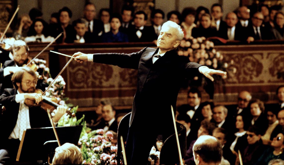 Karajan in charge at the 1987 New Year's Day Concert