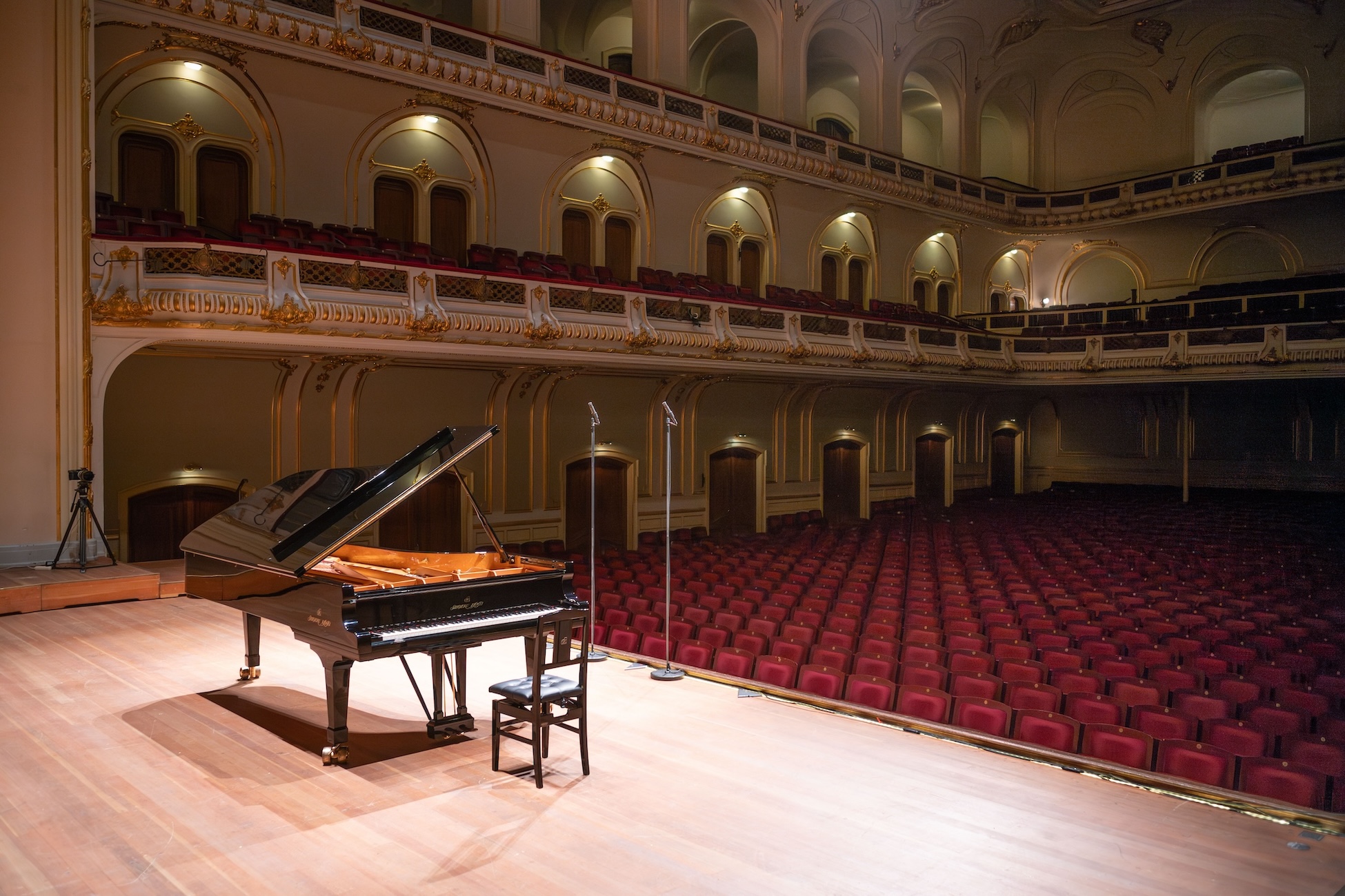 All set to record Mikhael Pletnev in the Laeiszhalle Hamburg