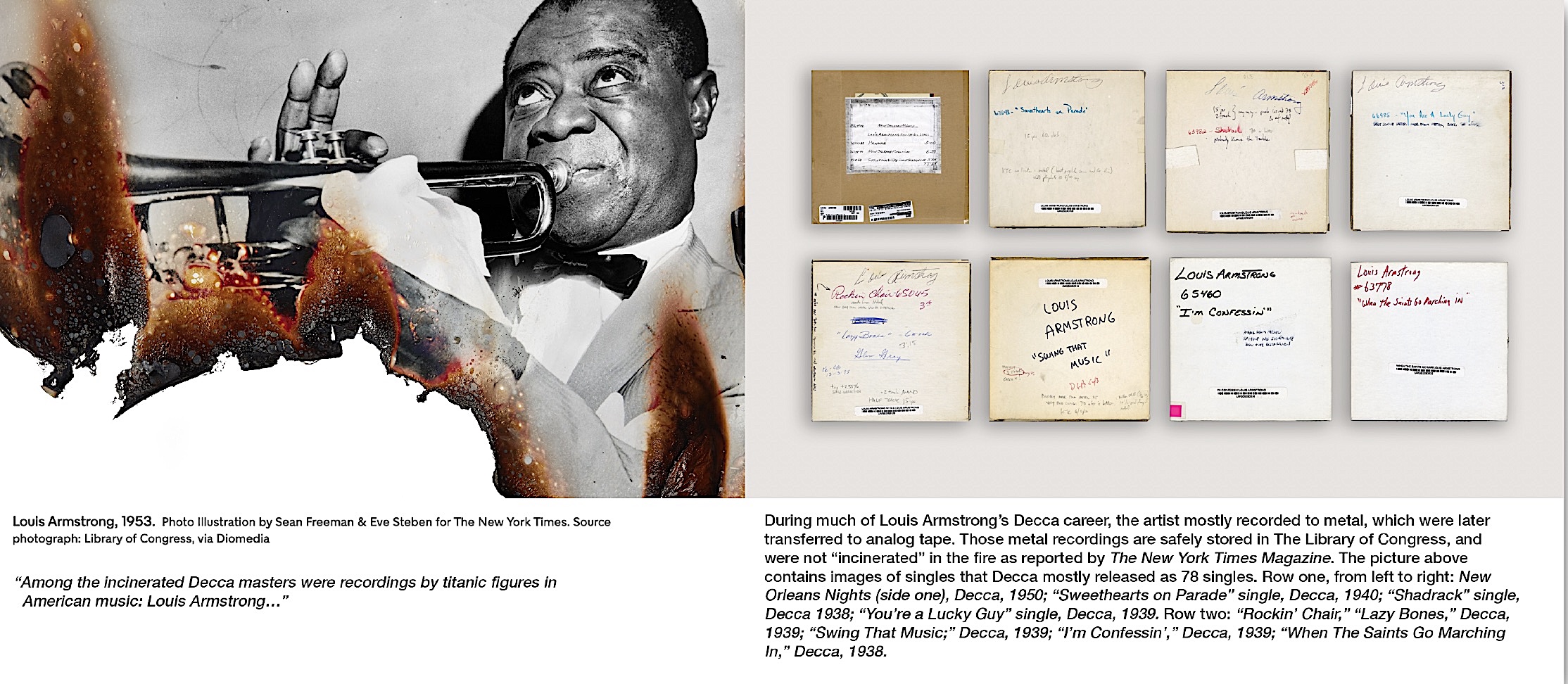 Louis Armstrong master tapes