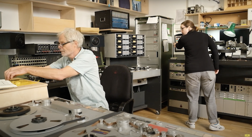 Rainer Maillard and Sidney C. Meyer creating vinyl magic in Emil Berliner Studios