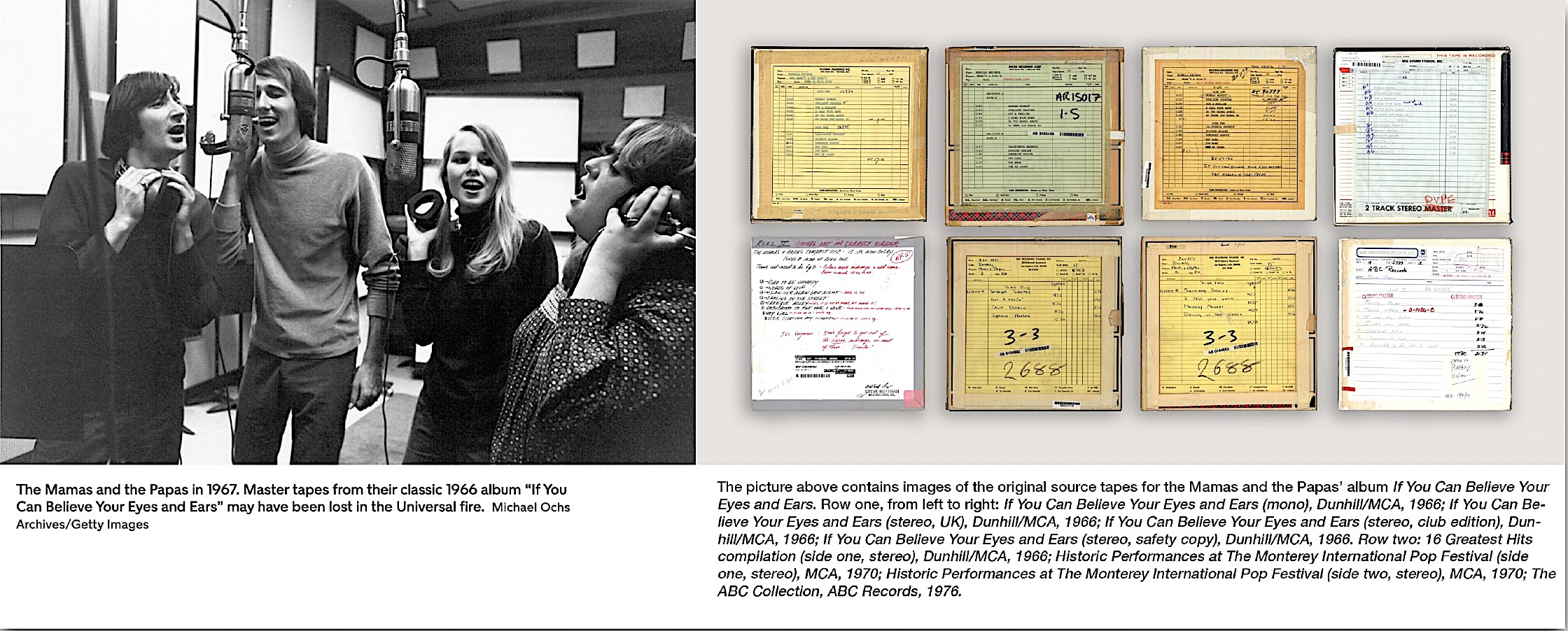 The Mamas and the Papas master tapes