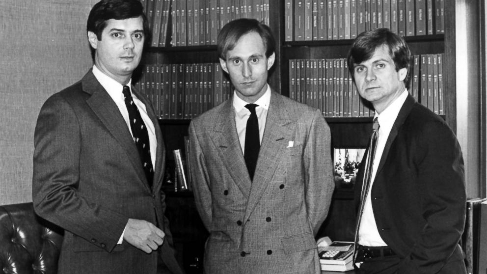 Lee Atwater, right, with Paul Manafort and Roger Stone