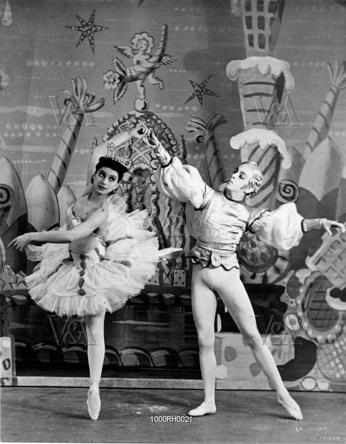 Margot Fonteyn (Sugar Plum Fairy) and Robert Helpmann in the Royal Ballet Production of The Nutcracker