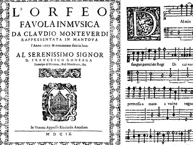 Original score for Monteverdi's Orfeo
