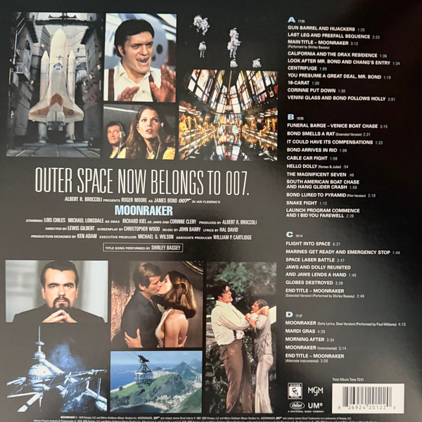 Moonraker Track Listing for Vinyl Edition