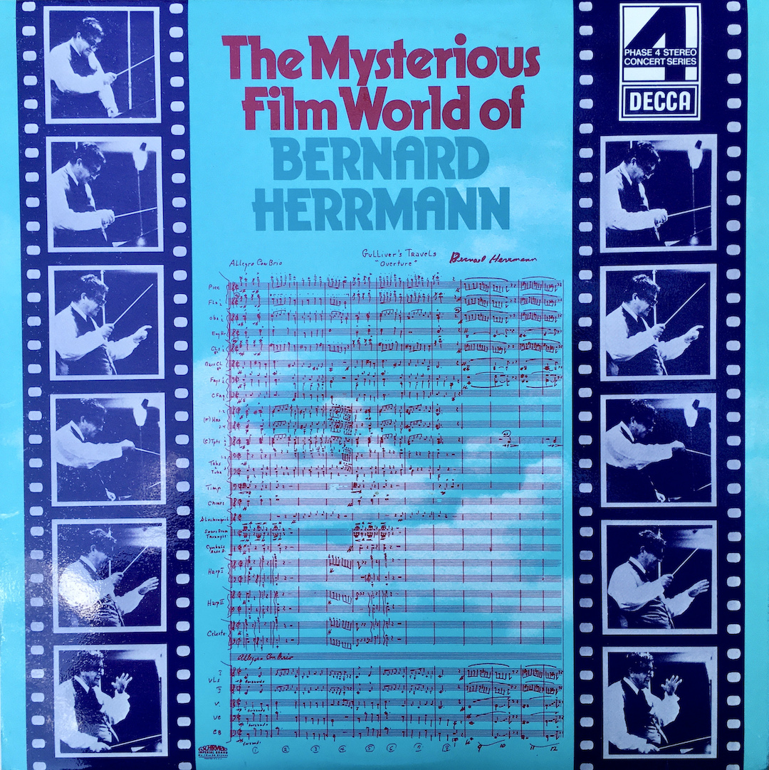 "The Mysterious Film World of Bernard Herrmann" Cover for Original UK Decca Release