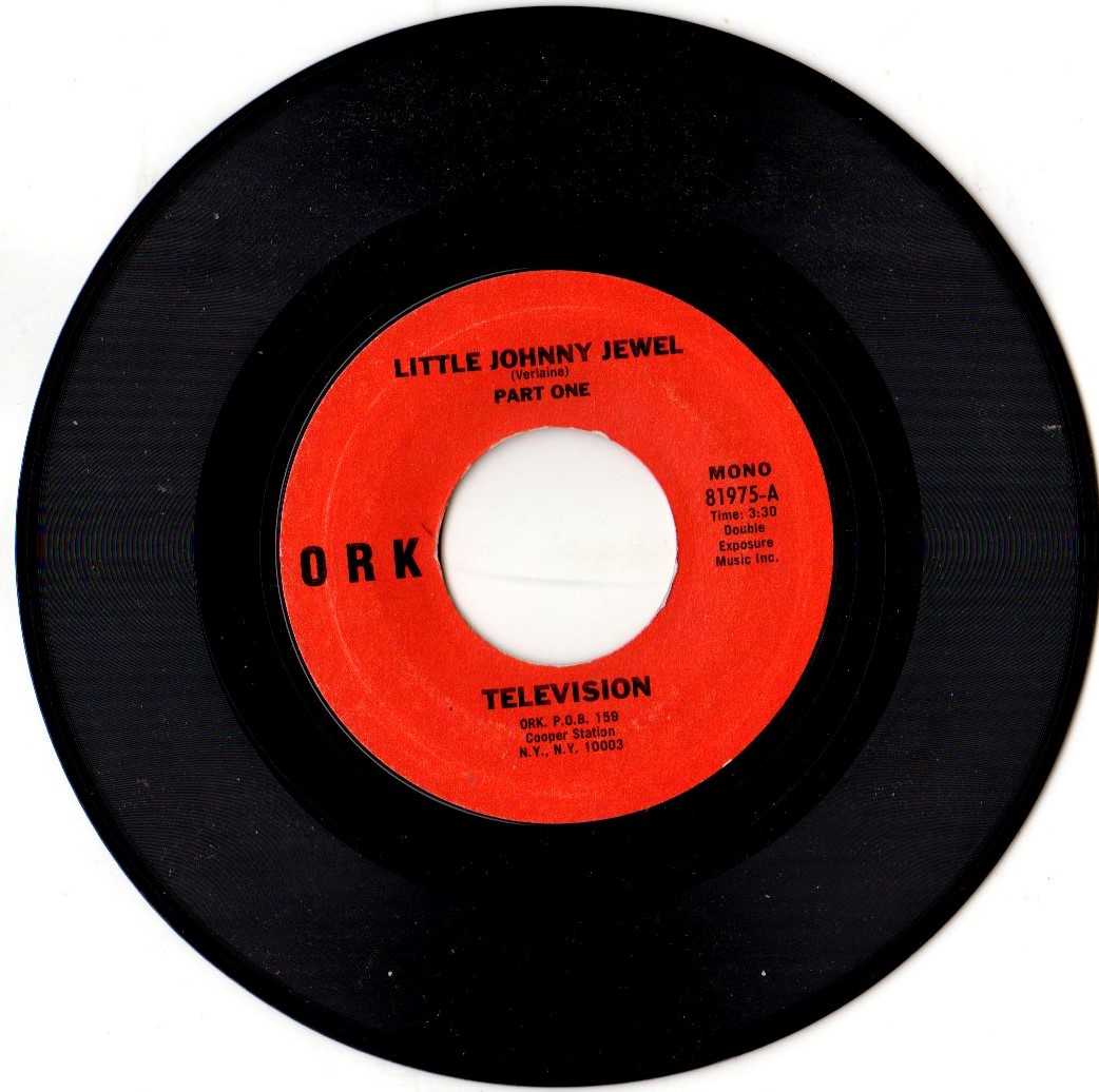 Television's Little Johnny Jewel 45 rpm Ork 