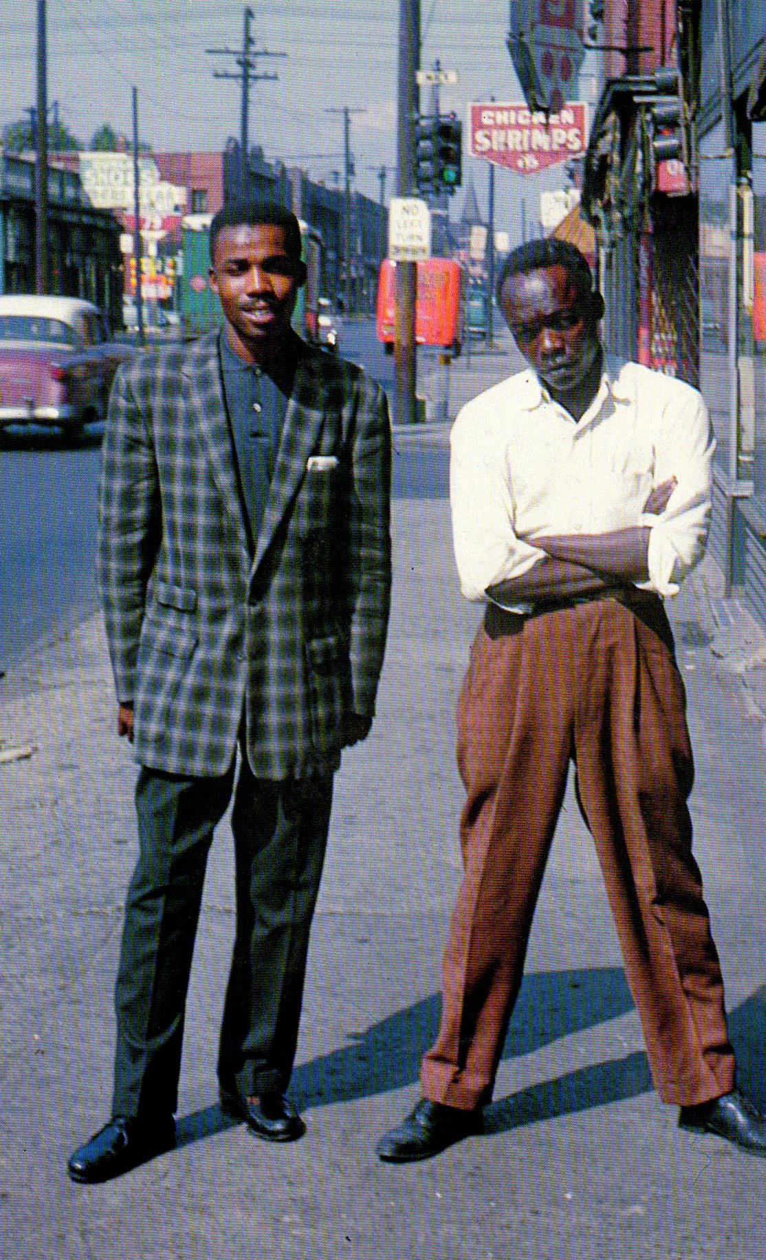 John Lee Hooker (on the right) Detroit 1959