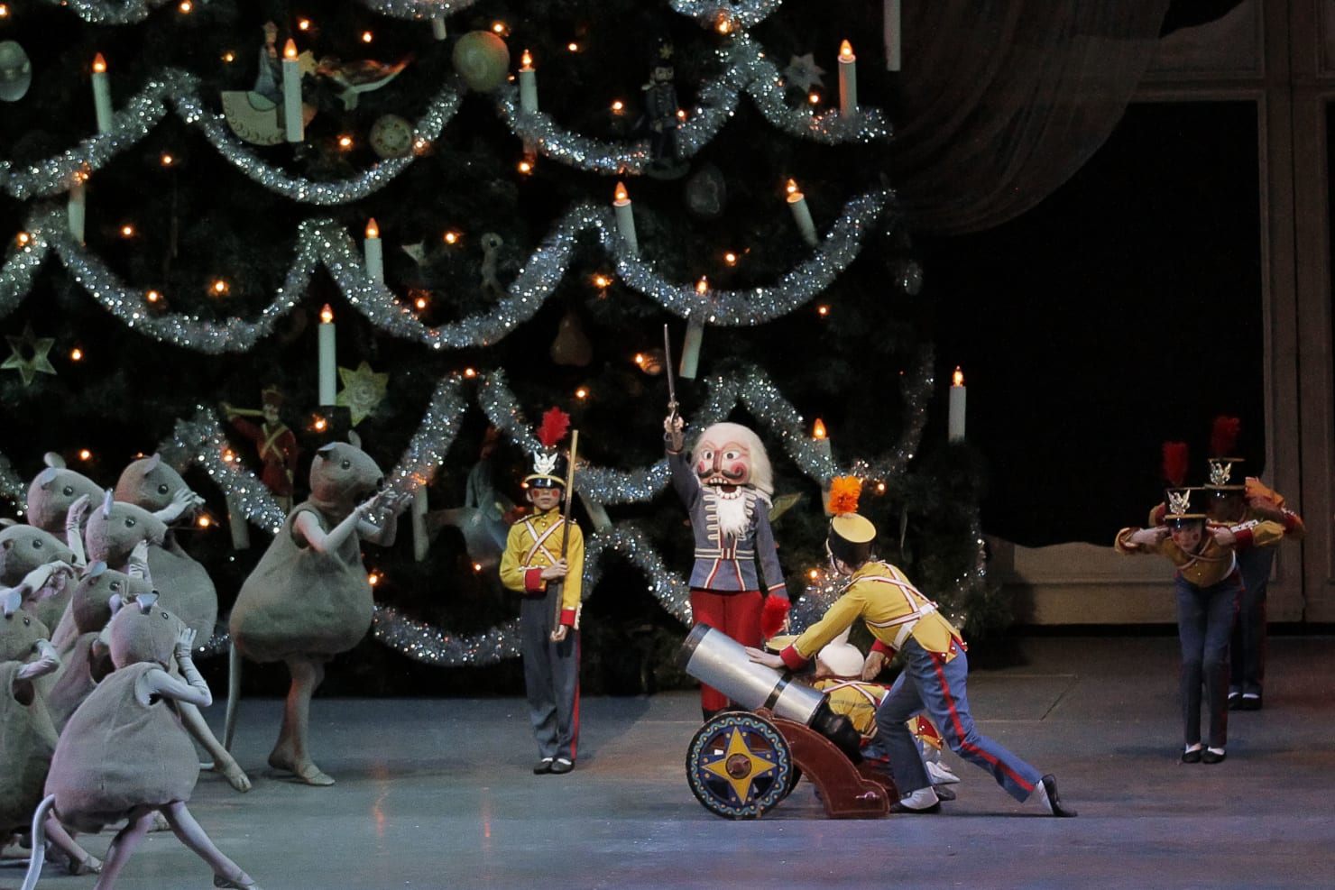 The Battle with the Mice in George Balanchine NYC Ballet Production of The Nutcracker