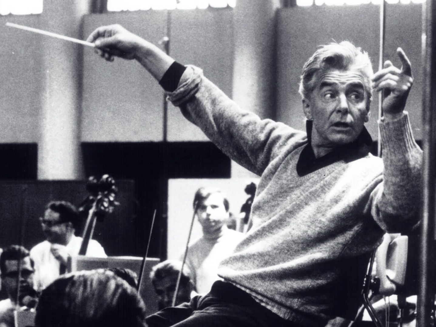 Karajan at the sessions for Das Rheingold (Photo: DG)