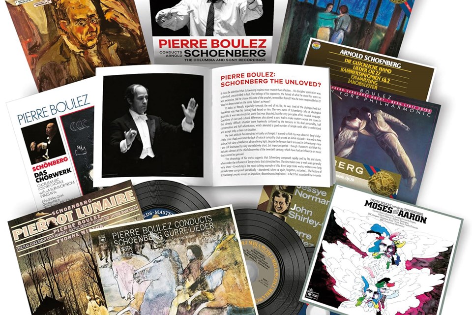 CD box containing all of Boulez's Schoenberg recordings for CBS, many of which post date the Karajan set.