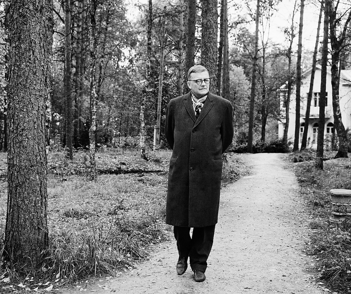 Shostakovich at his home in the countryside near Leningrad
