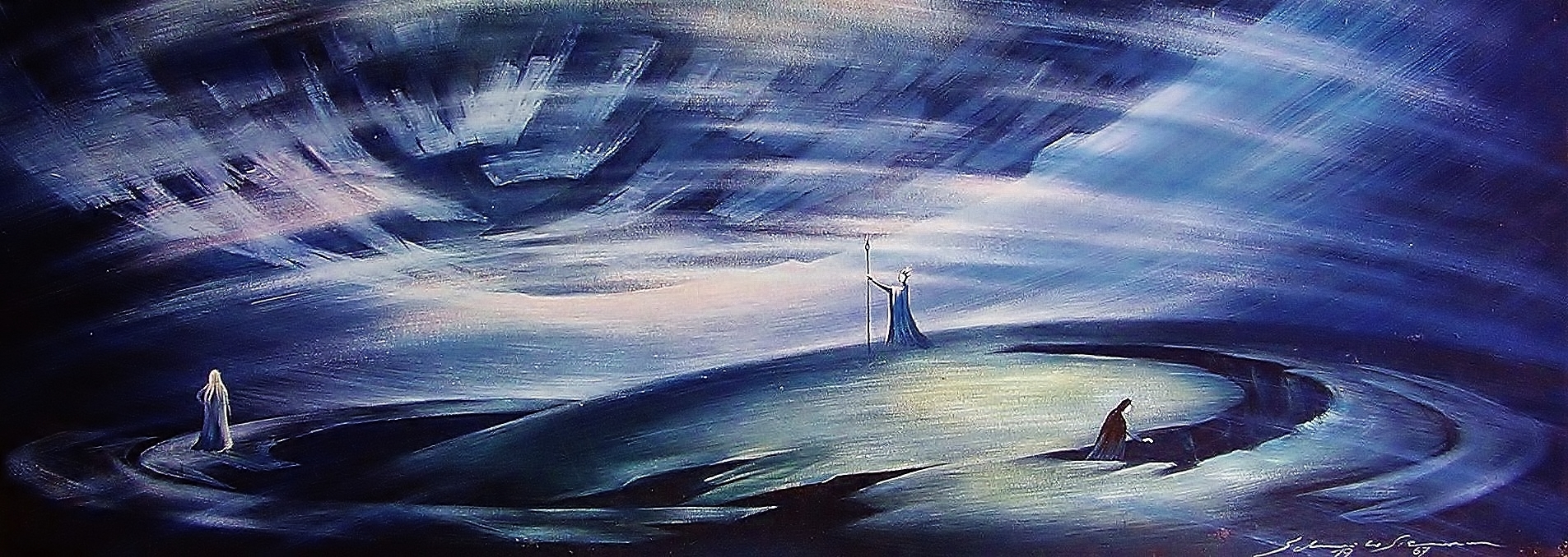 Sketch by G&uuml;nther Schneider-Siemssen for Scene 2 of Das Rheingold