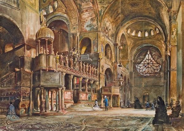 St. Mark's Venice Rudolf von Alt 1874