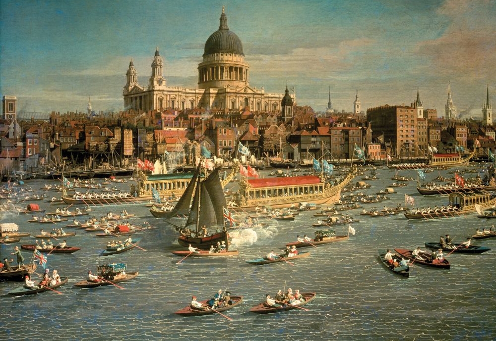 Giovanni Antonio Canal (Canaletto) : London, The Thames with View of the City