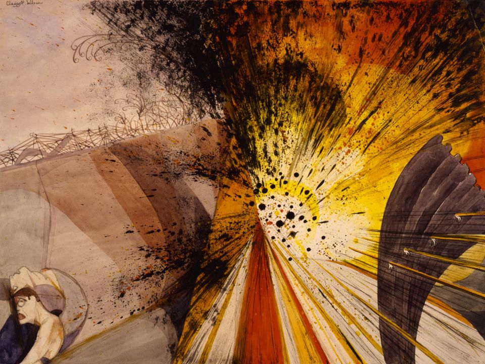 Claggett Wilson, "Flower of Death - The Bursting of a Heavy Shell--Not as It Looks, but as It Feels and Sounds and Smells", ca. 1919